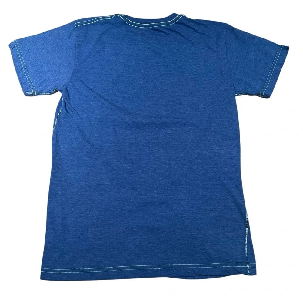 Hurley Boy Youth Blue and Green Graphic Tee Size Large